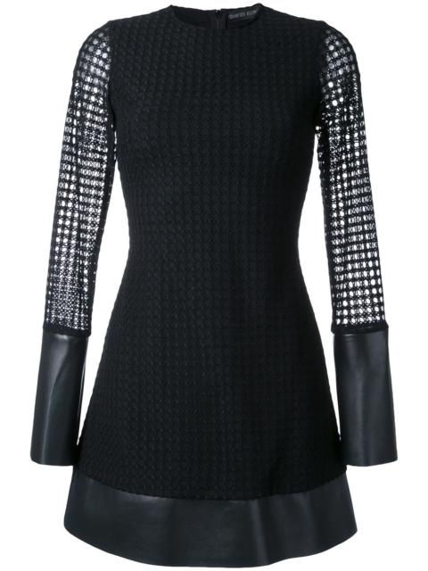 David Koma mesh sleeve flared mini dress