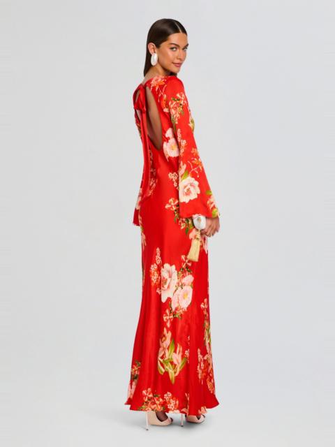 HEMANT & NANDITA HIBI BACK TIES MAXI DRESS