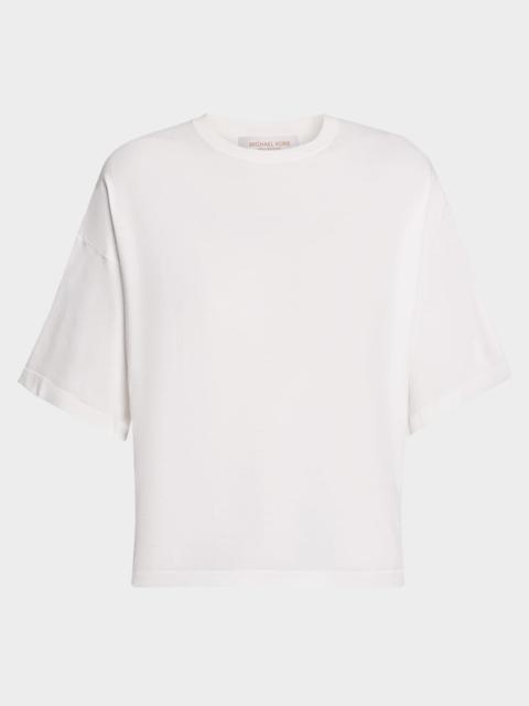 MICHAEL KORS COLLECTION Shaun Crewneck Boxy Tee
