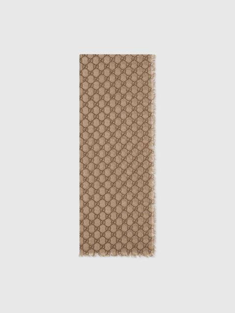 GUCCI GG wool stole with Web