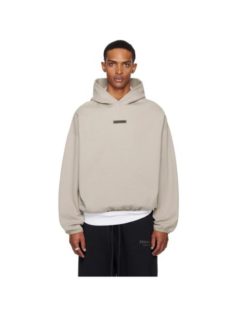ESSENTIALS Taupe Modern Fit Fleece Hoodie