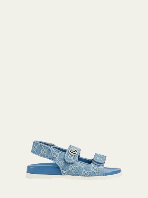GUCCI Moritz Monogram Easy Slingback Sandals