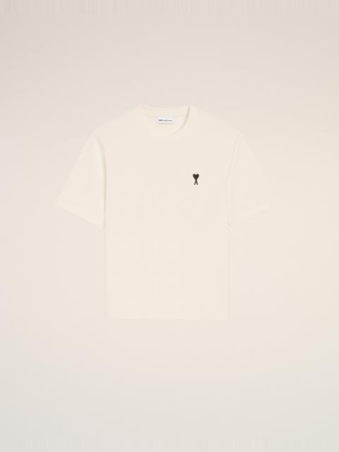 AMI Paris WHITE COTTON PLACE DES VICTOIRES PRINT T-SHIRT