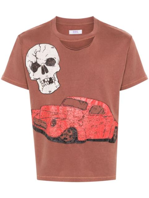 skull-print cotton T-shirt