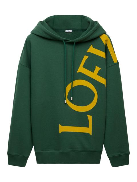 Loewe Men's Logo Relaxed-Fit Hoodie - Dark Green