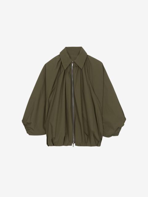 The Frankie Shop Murray Batwing Sleeve Balloon Jacket - Olive Brown