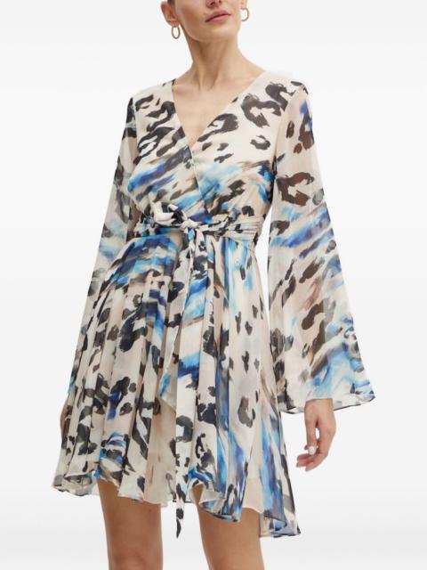 GUESS USA flared-sleeve printed mini dress