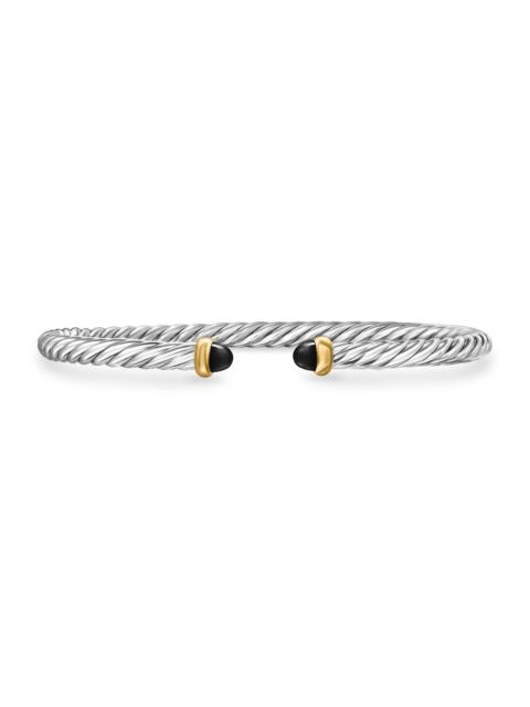 DAVID YURMAN Women's Cable Flex Bracelet in Sterling Silver - Black Onyx