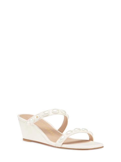 Stuart Weitzman Pearlita 50 Wedge Slide Sandal