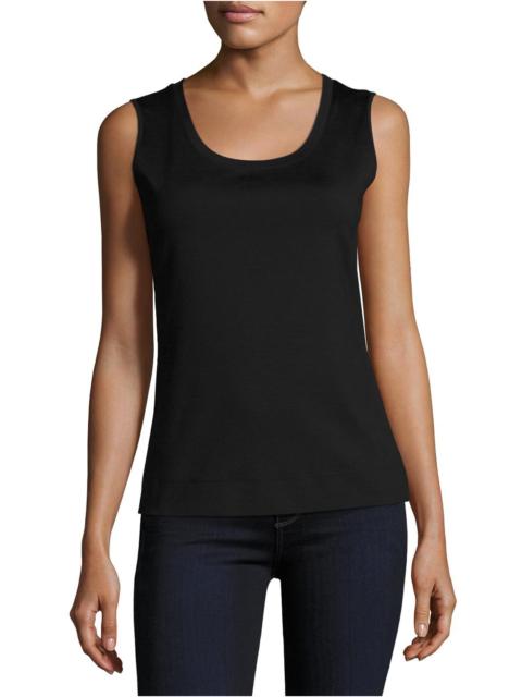 Lafayette 148 New York Stretch Cotton Scoop Neck Tank