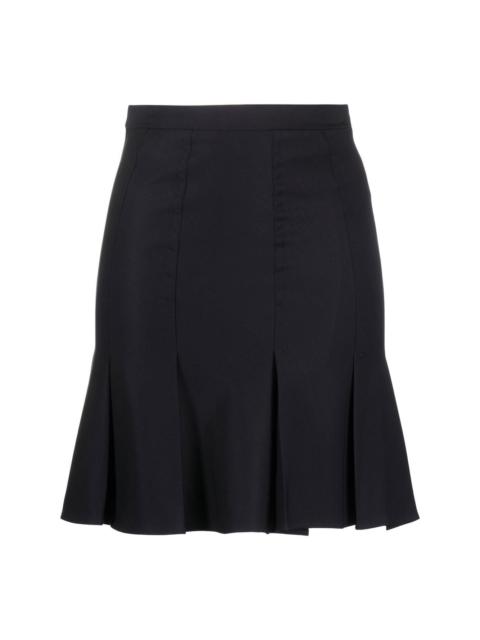 high-waist pleated miniskirt