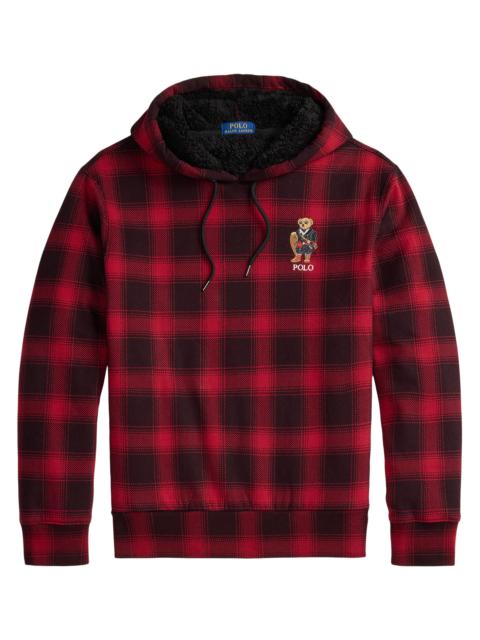 Polo Ralph Lauren Men's Plaid Faux-Fur-Lined Cotton Hoodie - Lodge Holiday Bear