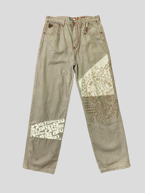 기타 브랜드 Akademiks × Vintage - Vintage AKADEMIKS Baggy Embroidered Jnco Style Denim Jeans