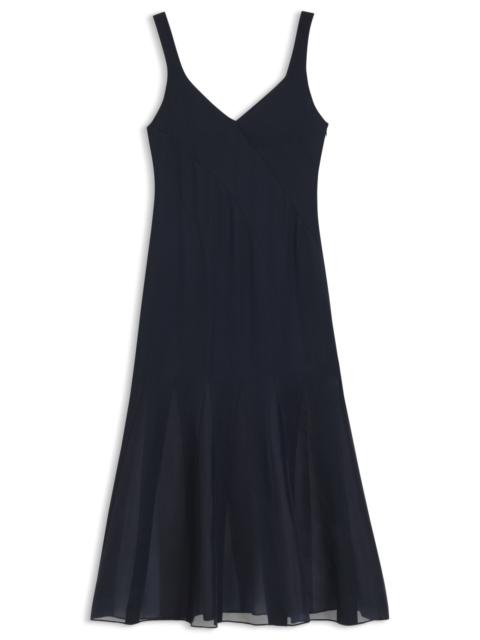 BOSS SATIN SLIP DRESS WITH ORGANZA INSERTS