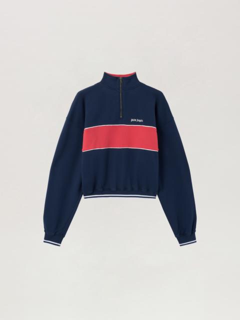 Palm Angels Classic Logo Half-Zip Sweatshirt