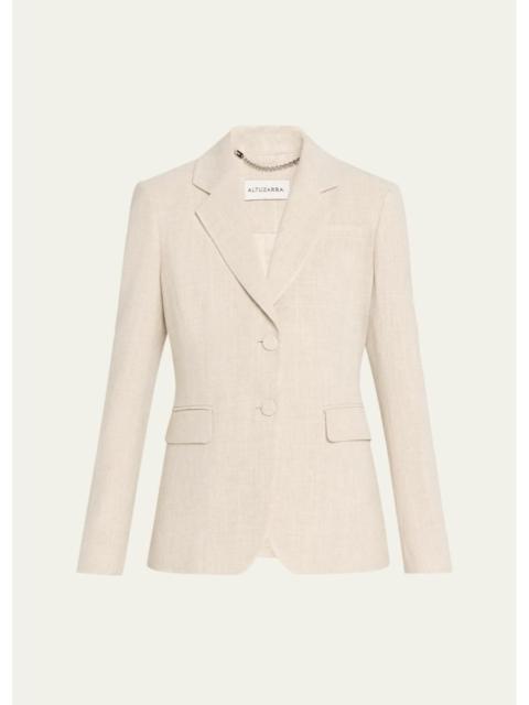 Altuzarra Fenice Slim Linen-Cotton Blazer