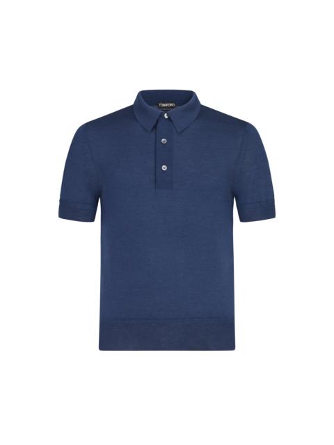 TOM FORD FINE GAUGE CASHMERE SILK KNIT POLO