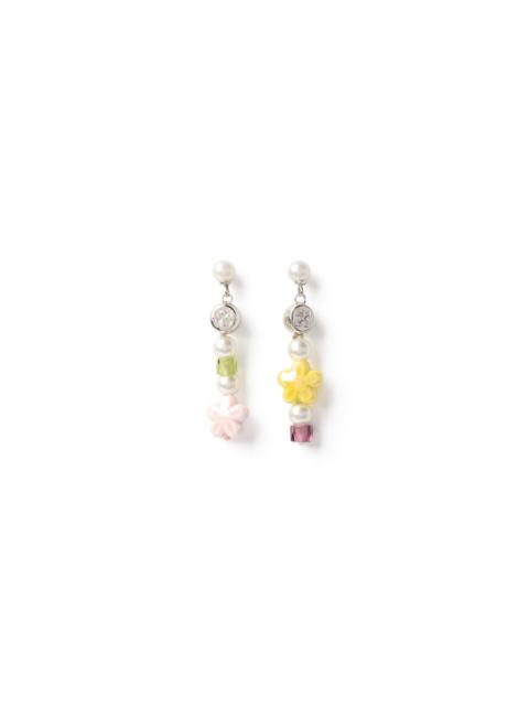 Off-White OFF WHITE Women's Arrow Pearl & Beads Earrings in Silver