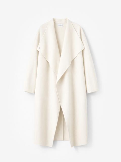 The Frankie Shop Leroy Funnel Neck Wool Coat - White
