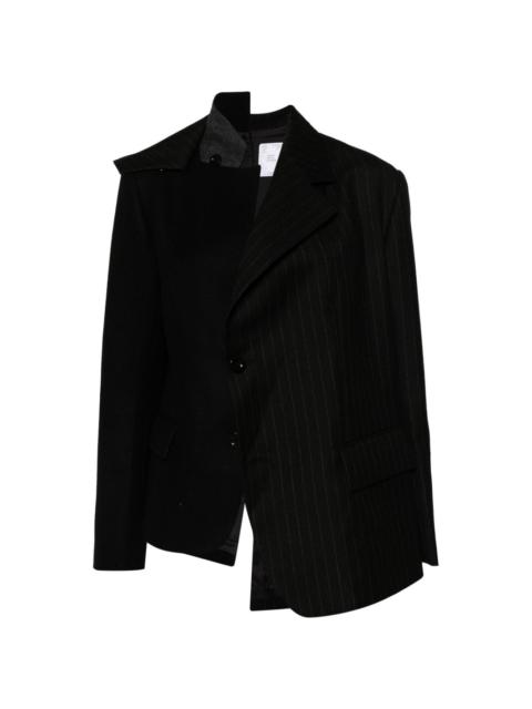 asymmetric wool blazer