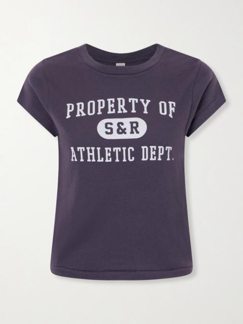 Sporty & Rich Printed Garment-dyed Cotton-jersey T-shirt