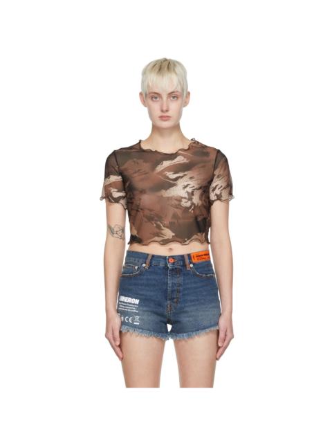 Heron Preston Brown Nylon T-Shirt