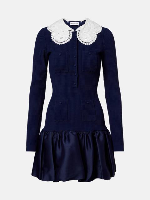 self-portrait Waffle-knit minidress