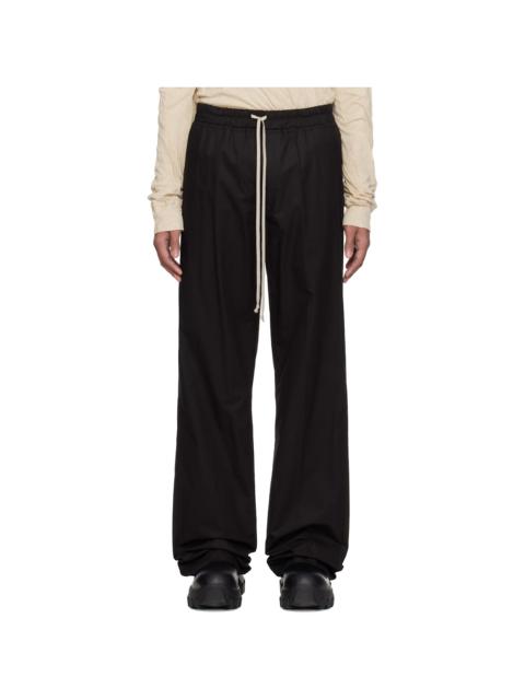 Rick Owens Black Temple Dietrich Drawstring Trousers