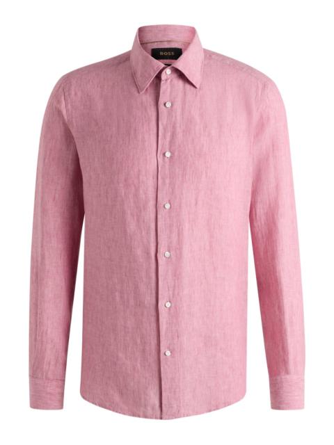 BOSS SLIM-FIT SHIRT IN ITALIAN LINEN