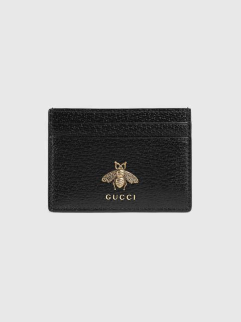 GUCCI Animalier leather card case