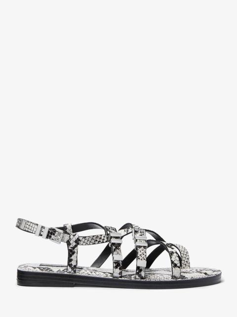 MICHAEL KORS Darrington Snake Embossed Leather Sandal