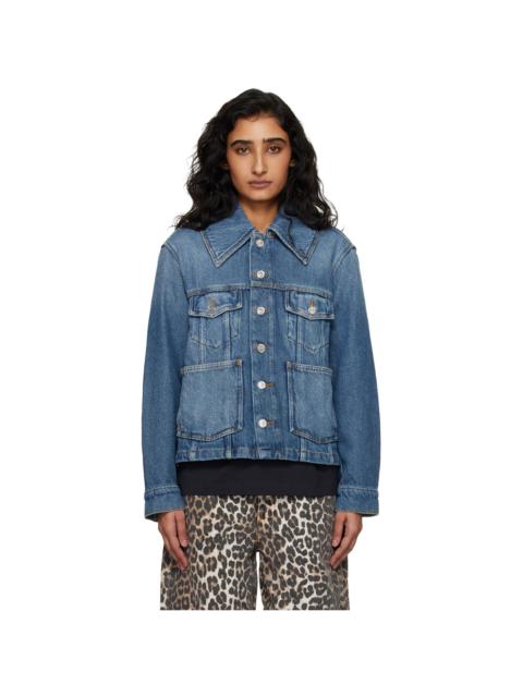 GANNI Blue Heavy Denim Jacket