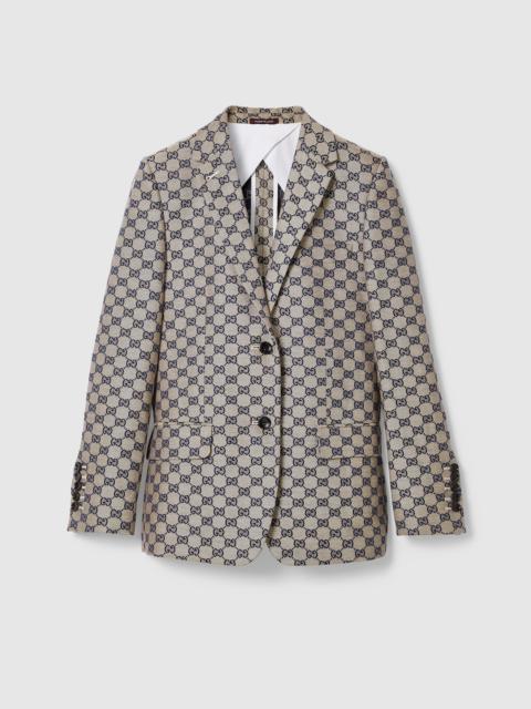 GUCCI GG linen blend canvas jacket