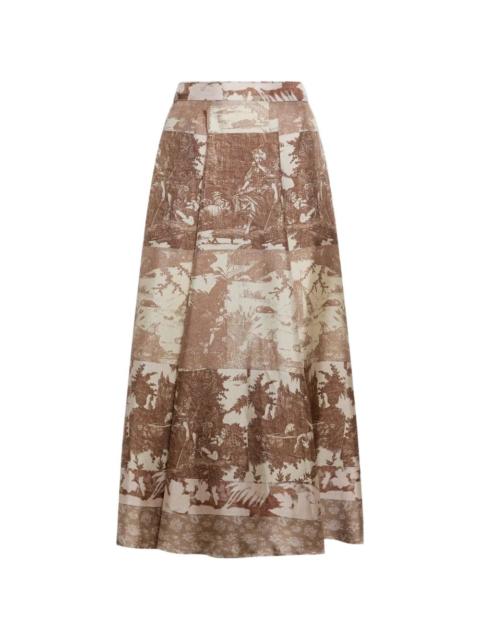 Pierre-Louis Mascia Aloe A-line midi skirt
