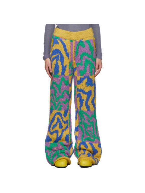The Elder Statesman Multicolor Warbled Check Lounge Pants