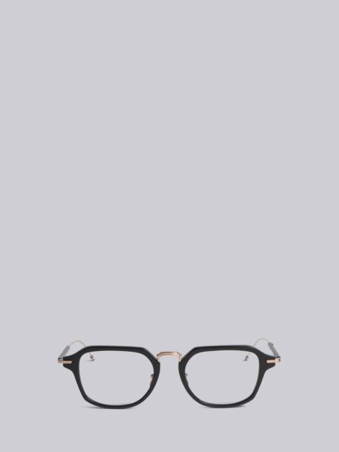 Thom Browne TB423 - Navy And White Gold Clubmaster Glasses
