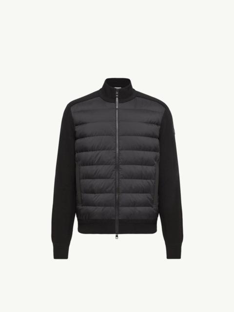 Moncler Wool & Cashmere Blend Padded Zip-Up Cardigan