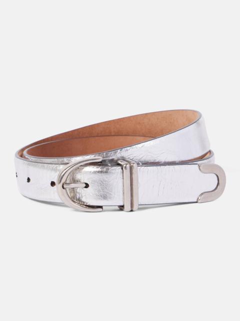 Bambi metallic leather belt