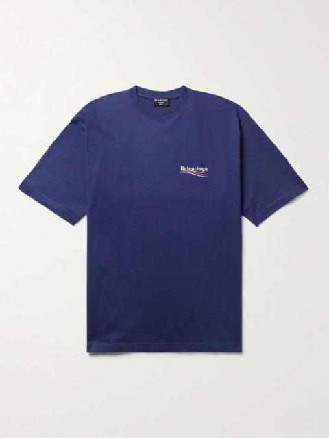 BALENCIAGA Oversized Logo-Print Cotton-Jersey T-Shirt