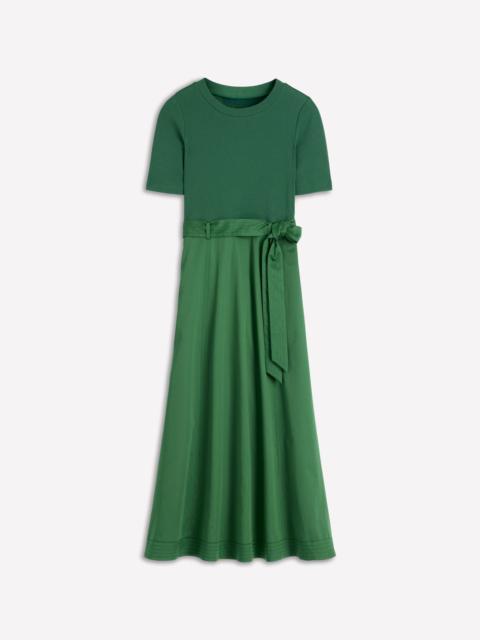 BODEN Crew Neck Mix Media Dress-Promenade Green