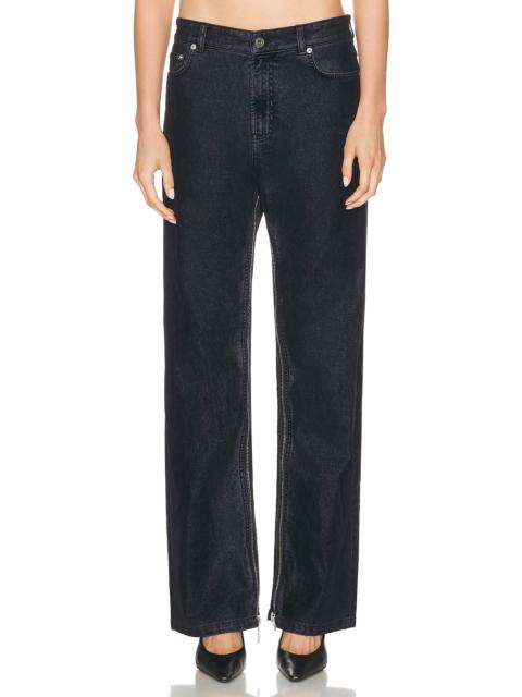 Jean Paul Gaultier Inseam Zip Detail Flock Pant