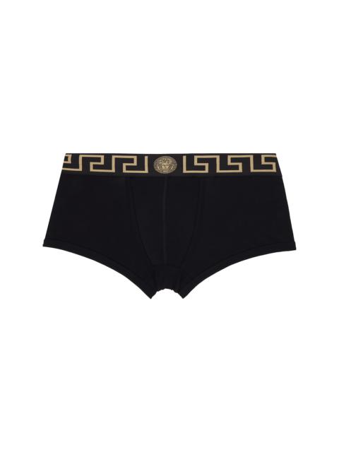 VERSACE Black Greca Border Boxer Briefs