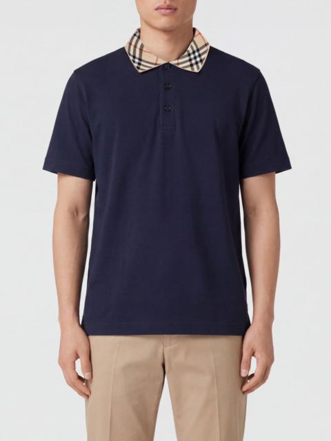 Burberry BURBERRY Short-Sleeved Cotton Polo Shirt with Check Pattern Collar