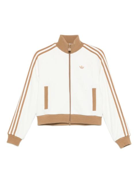adidas velour zipped sweatshirt