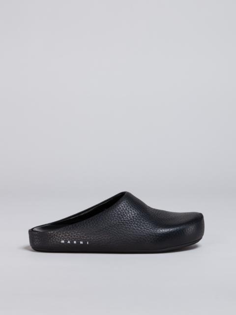 MARNI(マルニ) BLACK SUEDE SABOT [正規品/関税込] Marni BLACK LEATHER FUSSBETT SABOT | REVERSIBLE
