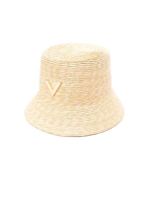 VLogo raffia bucket hat