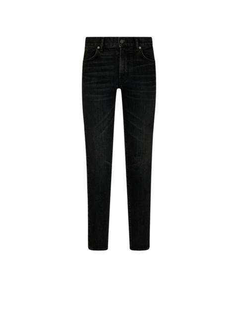 TOM FORD DISTRESSED STRETCH DENIM SKINNY JEANS