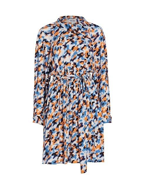 KENZO Printed Asymmetric Shirtdress