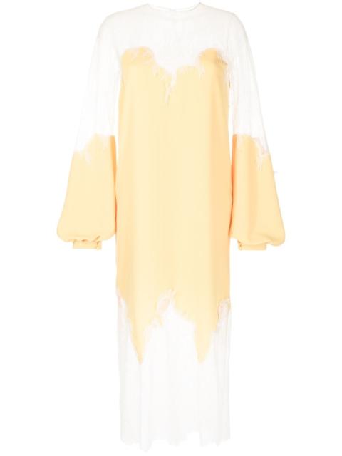 COSTARELLOS panelled sheer dress