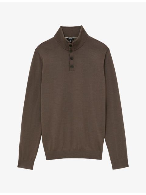 REISS Farnham High-Neck Wool Jumper